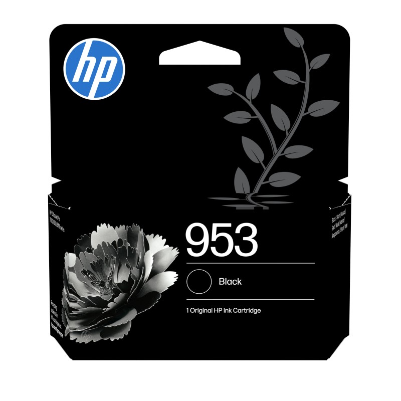 HP 953 Black Original Sort 900 sider Blæk HP 953 Black Original Sort 900 sider Blæk